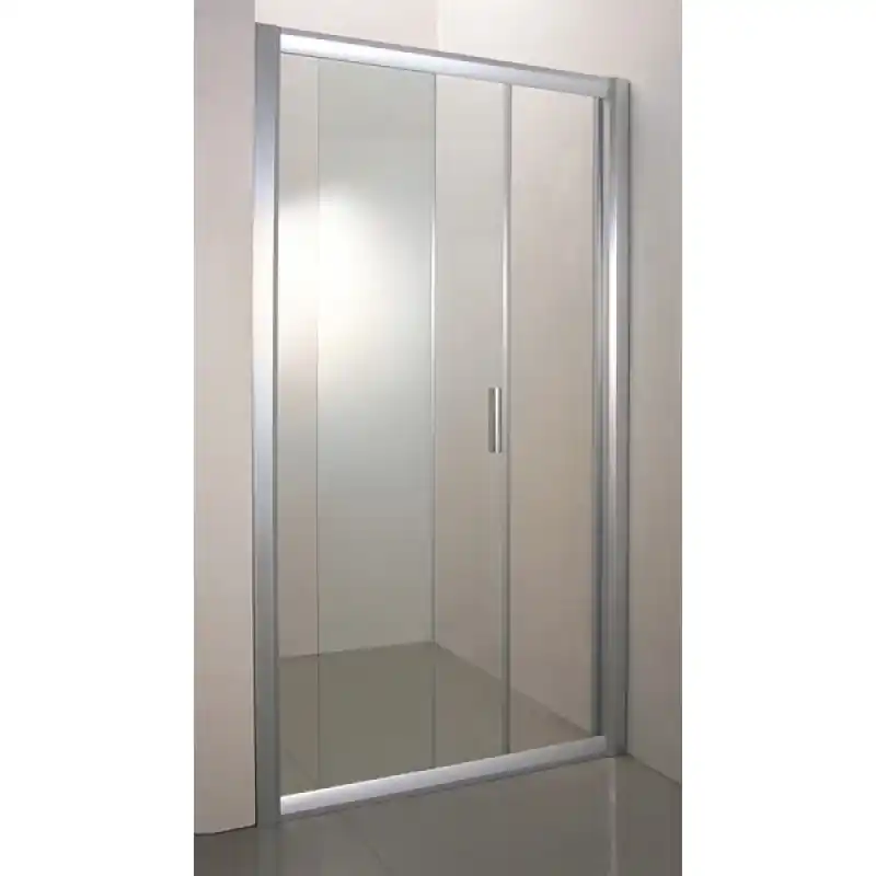 RAVAK Rapier Duschabtrennung schiebbare Nischtür NRDP2-100 L satin / Transparent Meistverkauft