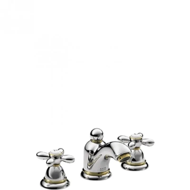 3-Loch Waschtischarmatur für Handwaschbecken mit Kreuzgriffen DN15 17123000 chrom Super-Preis