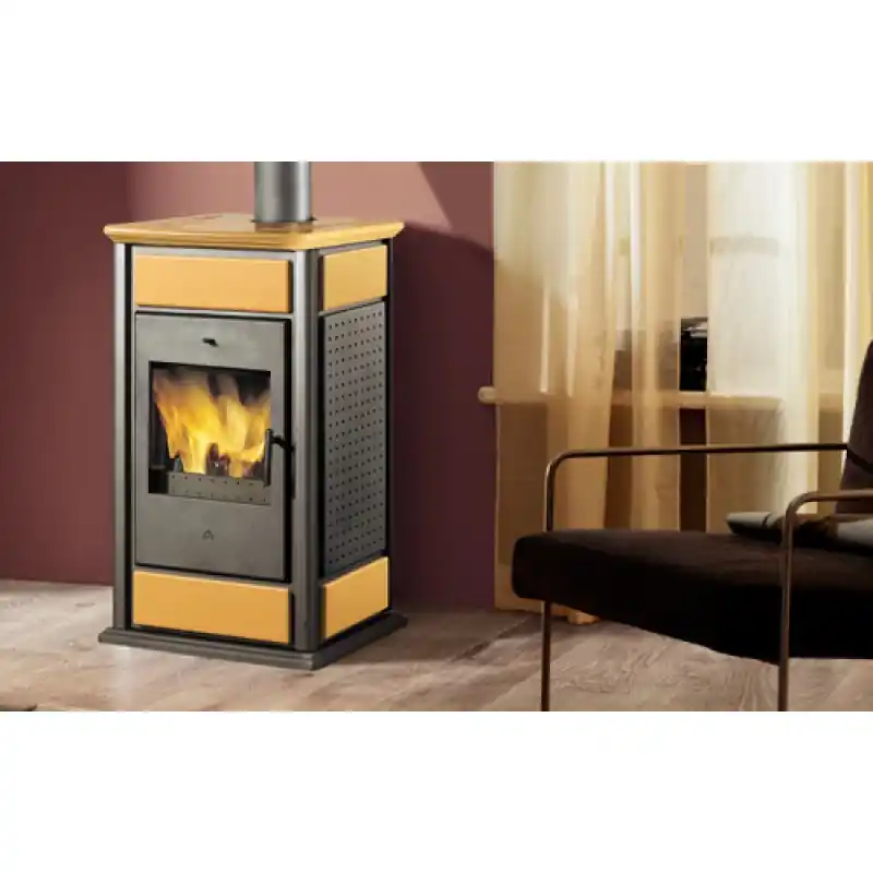 Geprüft EDILKAMIN WARM Holzofen, Basis version, ambra 293920