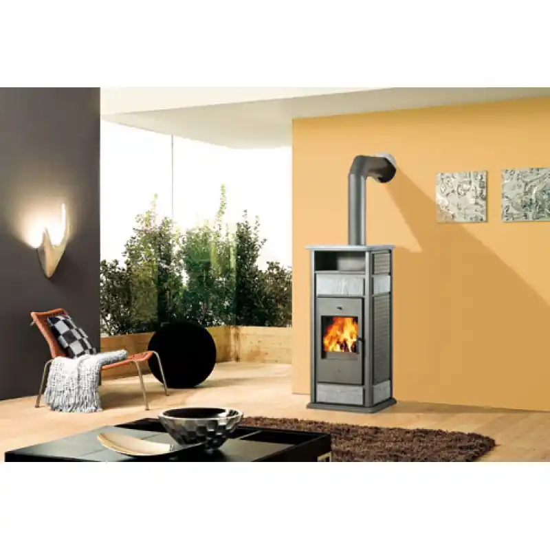 EDILKAMIN KLIMA Holzofen, Warmhalteplatte version, Speckstein 293870 Neue Kollektion