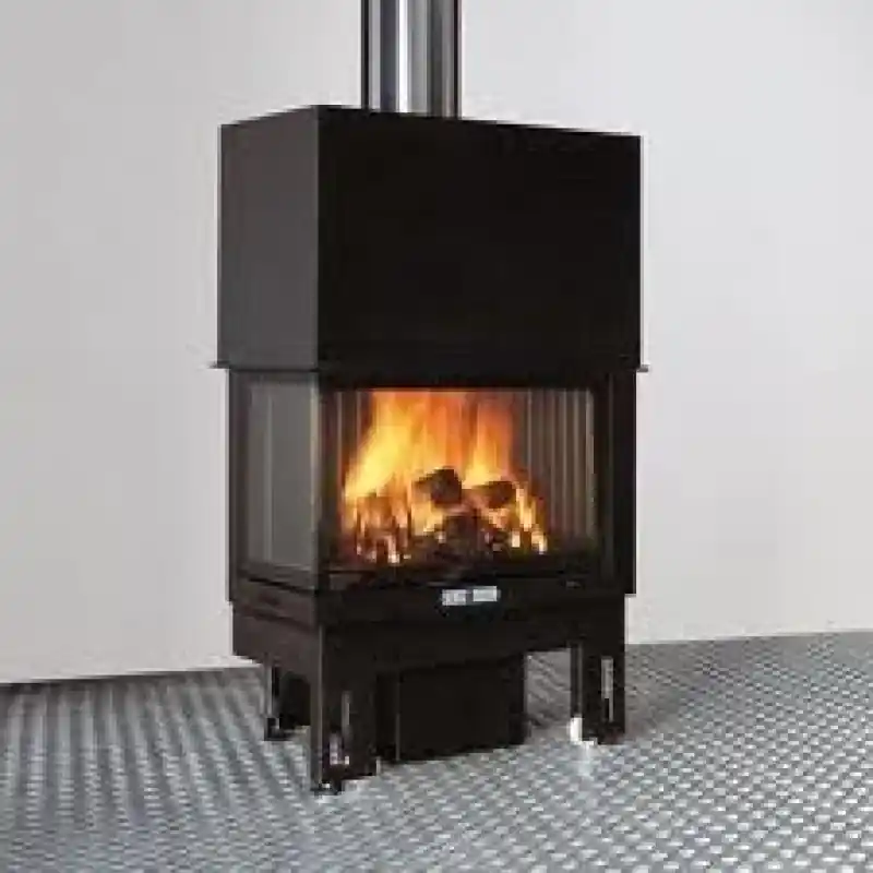 Zertifiziert Edilkamin TITANO N Holz-Kamineinsatz, linke Verglasung, einteiliges Glas 220640