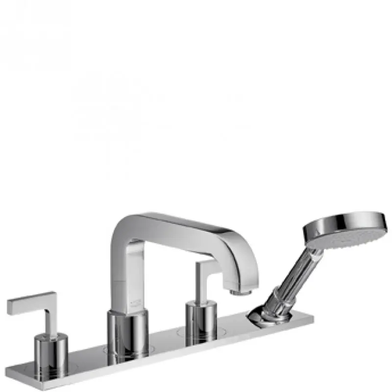 Hansgrohe AXOR CITTERIO 4-Loch Wannenrandarmatur mit Hebelgriffen und Platte DN15 39444000 Echt
