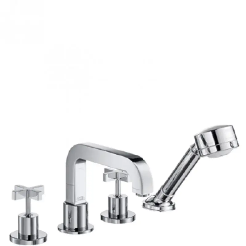 Günstig Hansgrohe Axor Citterio 4-Loch Fliesenrandarmatur mit Kreuzgriffen 39453000