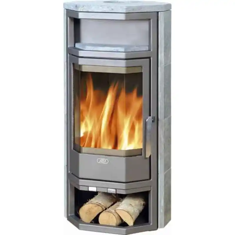 ABX KIRUNA, 4649-4 Holz-Kaminofen, graues Blech+Speckstein 4649-4M Sichere Zahlung