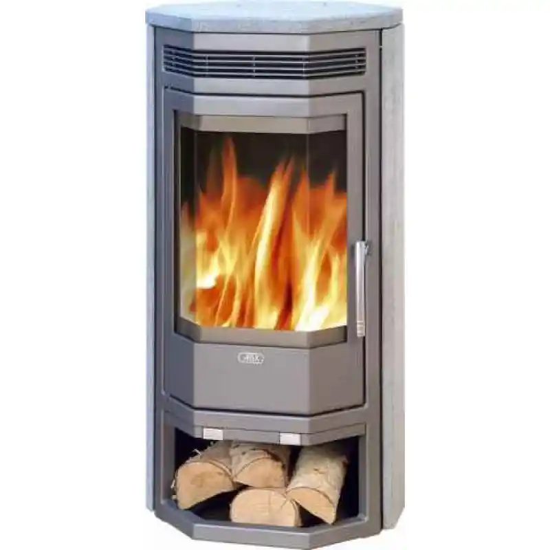 ABX BALTIK 4650-4, Holz-Kaminofen, graues Blech+Speckstein 4650-4M Nur Für Kurze Zeit
