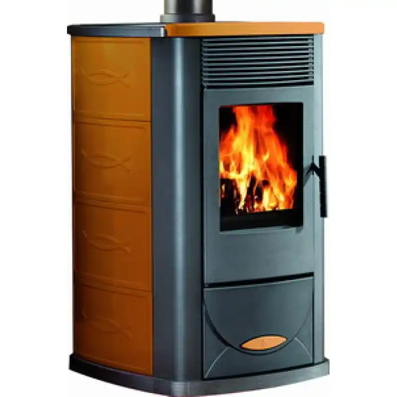 Direkt Vom Hersteller Edilkamin MARIU/L Warmluft-Holzkaminofen Leder-Look 434180
