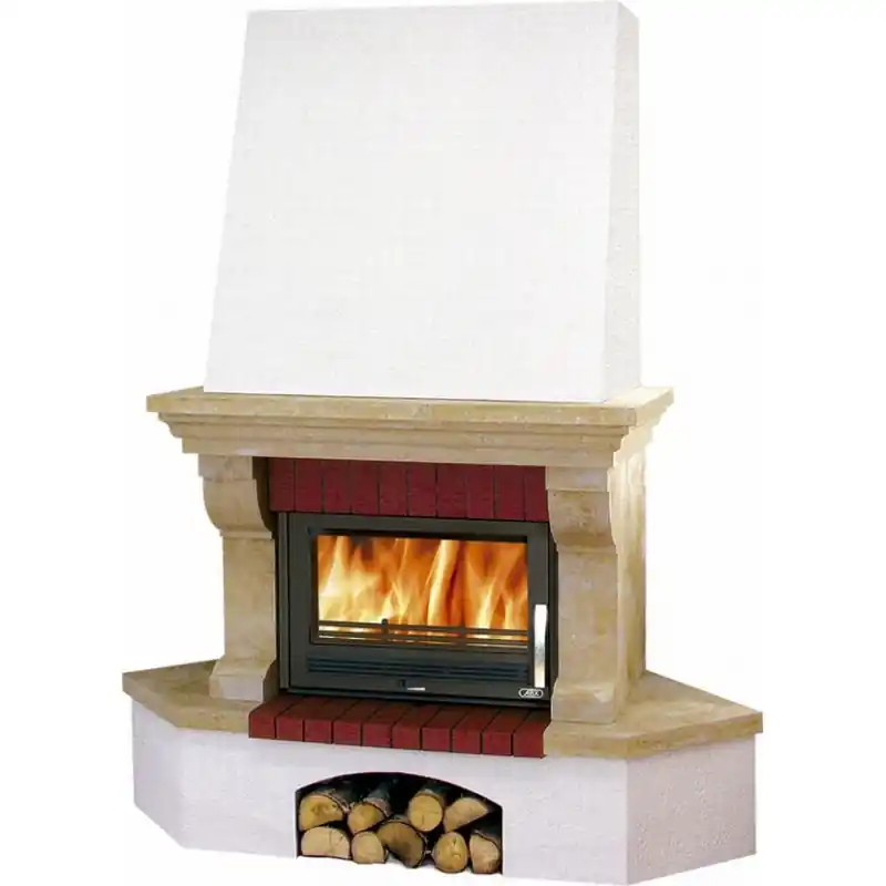 ABX Warmwasser Eck-Kamin OXFORD KLASIK 4011, Holzsims Must-Have