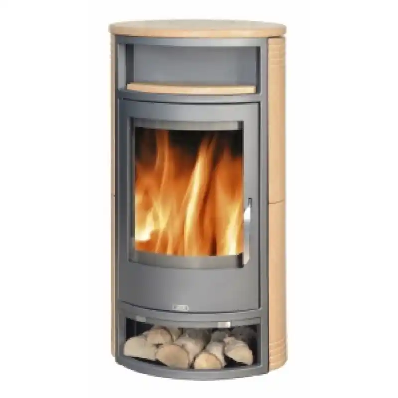 Top-Preis ABX POLAR 4654-4-II Holz-Kaminofen, graues Blech,california/gold 4654-4KC