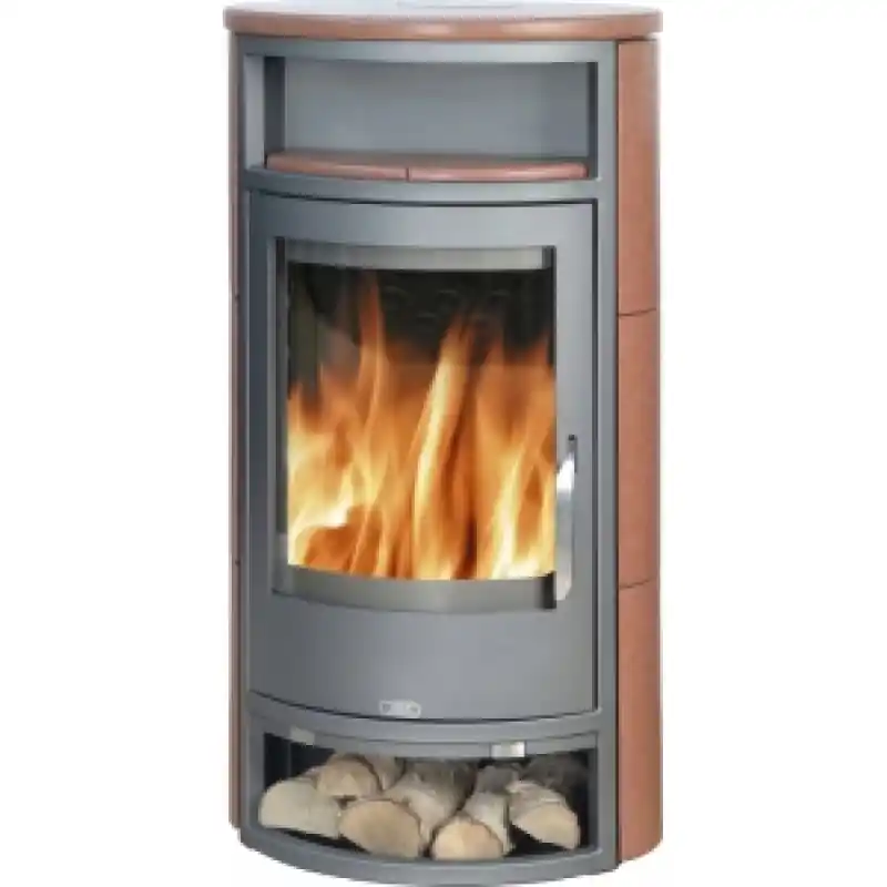 ABX POLAR 4654-4-II Holz-Kaminofen, graues Blech, chocolate-kachel 4654-4KCH Direkt Vom Hersteller