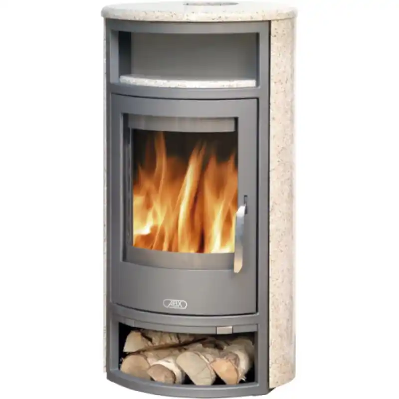 Sichere Zahlung ABX POLAR 4654-6-III Holz-Kaminofen, graues Blech+Granit gold 4654-6ZG