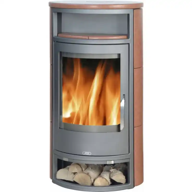 ABX POLAR 4654-8-III Holz-Kaminofen, graues Blech, chocolate 4654-8KCH Versand Am Gleichen Tag
