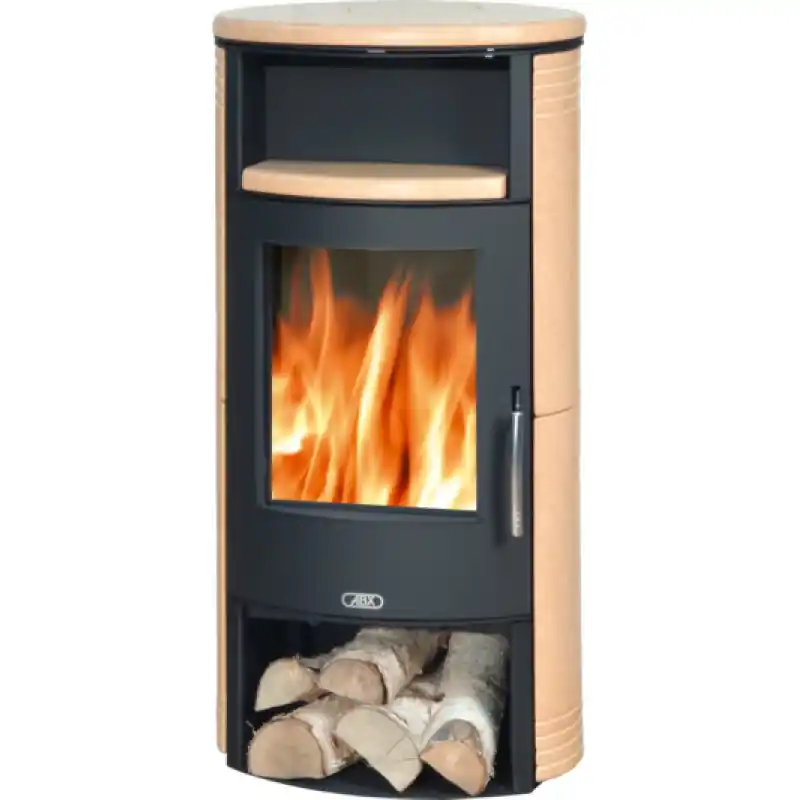 Sonderaktion ABX ISLAND Holz-Kaminofen, schwarz+california/gold 4672-7SN