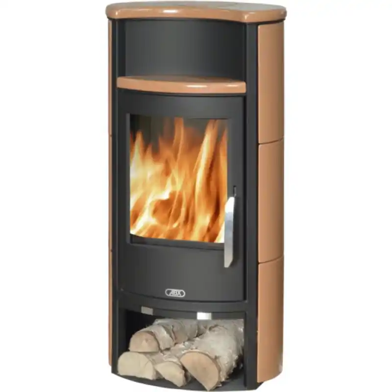 Super-Preis ABX PORI Holz-Kaminofen, schwarz+karneol 4671-5KK