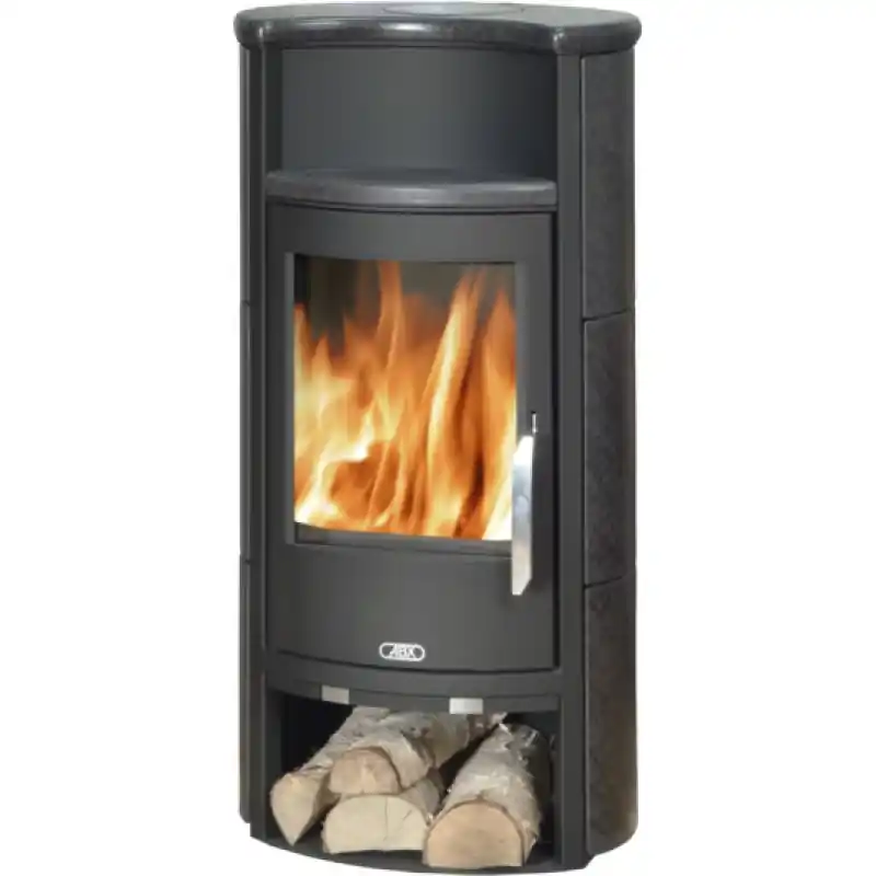 Neue Kollektion ABX PORI Holz-Kaminofen, schwarz+hämatit 4671-5KH