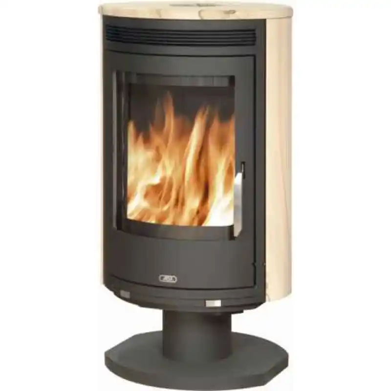 Garantierte Lieferung ABX ARKTIS 8 drehbar, Holz-Kaminofen, schwarz + Sandstein 4655-8OP