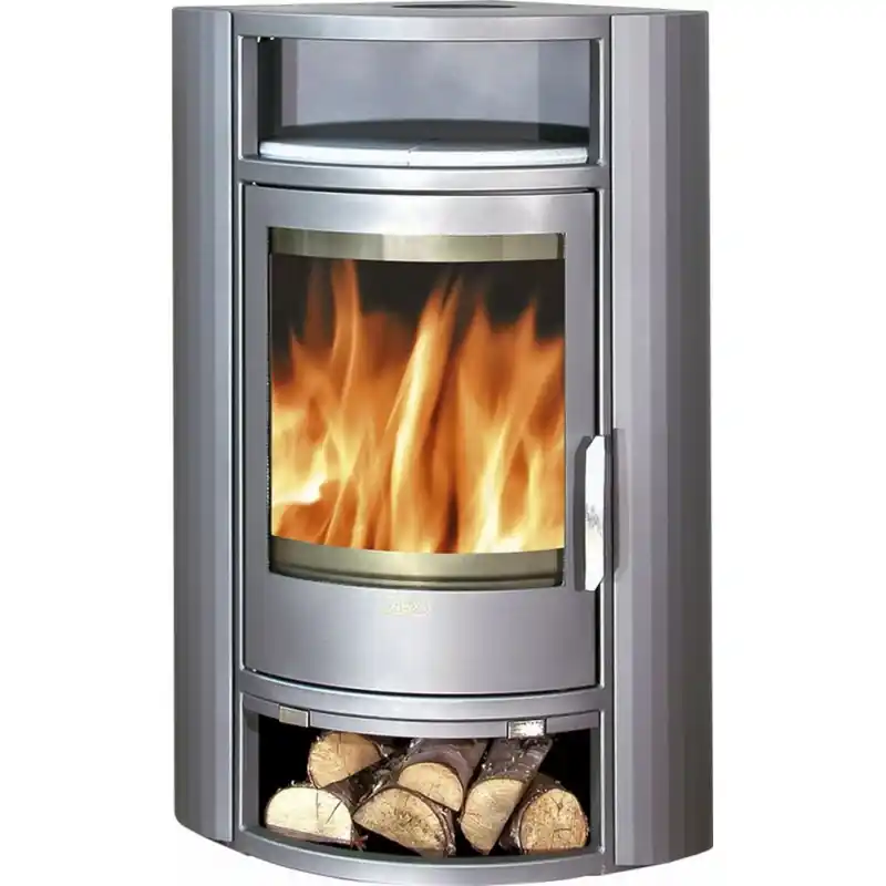 Preisreduziert ABX POLAR 4656-6-III W ecke-formig, Holz-Kaminofen, schwarz + Öfchen Speckstein 4656-6C