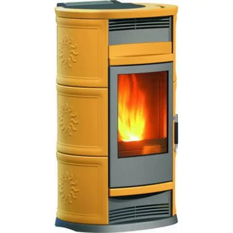 Abverkauf EDILKAMIN CHIC Holz-Kaminofen luftführend, ambra, 601950 ohne Ventilatoren