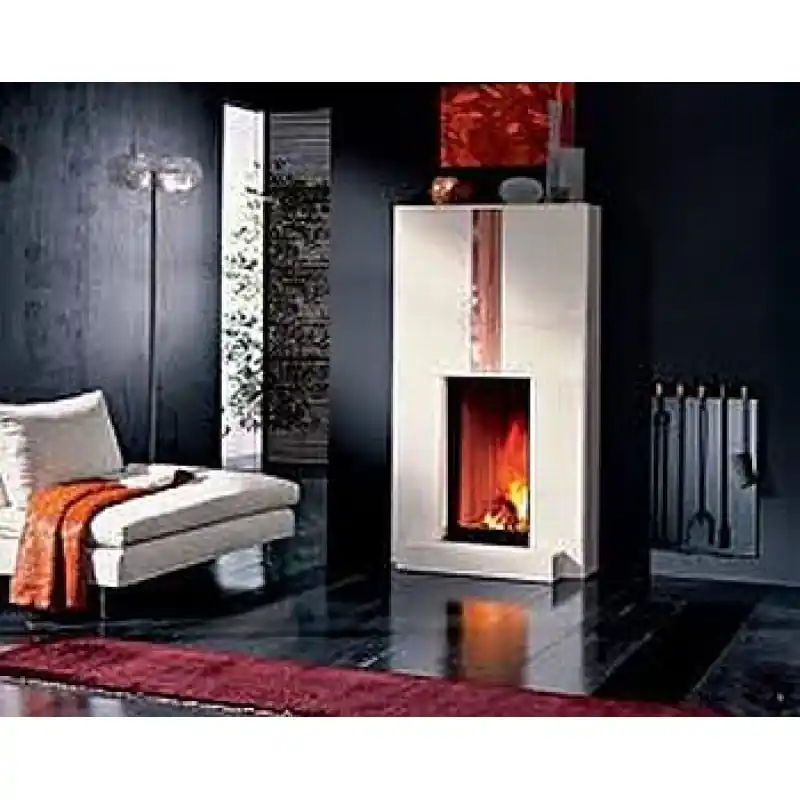 EDILKAMIN DROMOND Kaminbausatz für Cristal 45, Verkleidung weiss-amber Granit 623730 Preisreduziert
