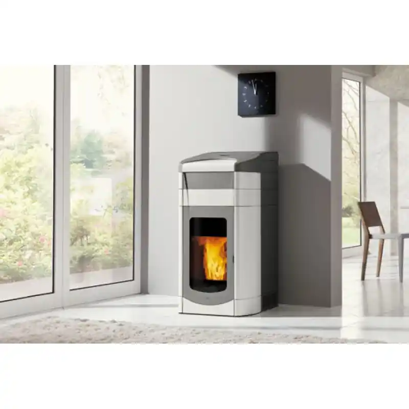Heißes Angebot EDILKAMIN QUEBEC Pellet-Kaminofen, weiss, 637740