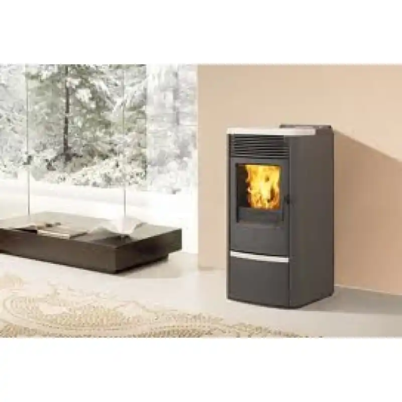 EDILKAMIN SEVEN Pellet-Kaminofen, grau/weiss, 640570 Neuheit
