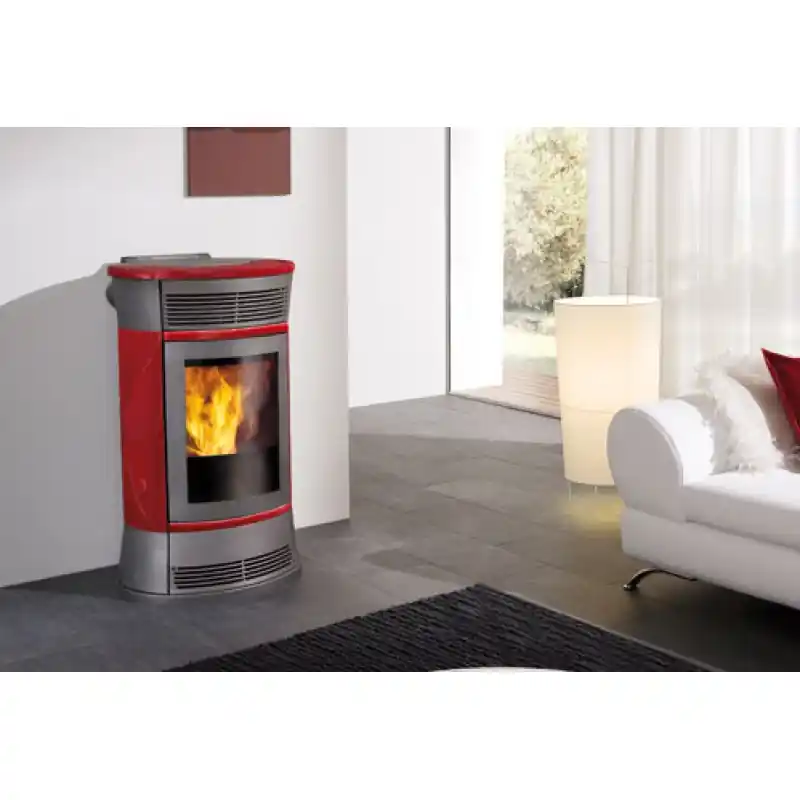 EDILKAMIN CHERIE Pellet-Kaminofen, rot, 637930 Saisonangebot