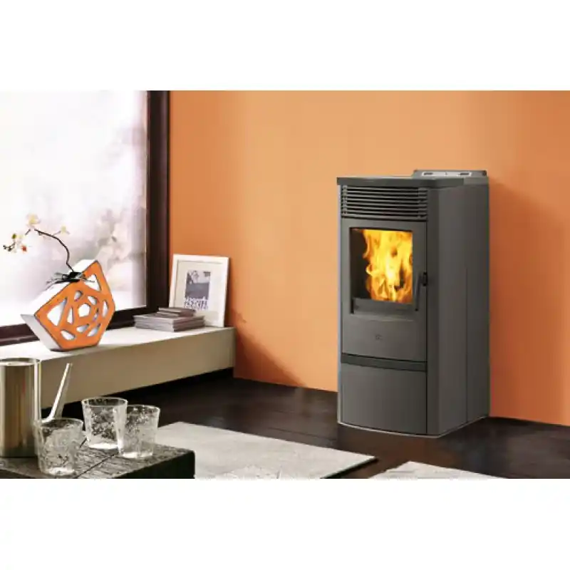 Highlight EDILKAMIN SEVEN Pellet-Kaminofen, grau, 640600