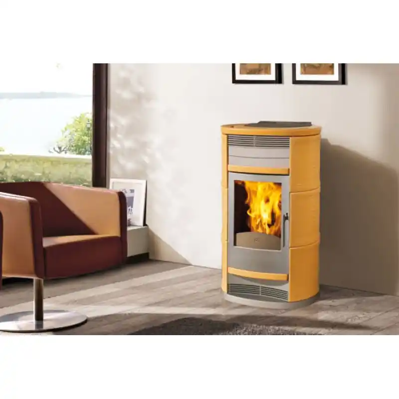 Zertifiziert EDILKAMIN PRESTIGE Pellet-Kaminofen, ambra, 648150
