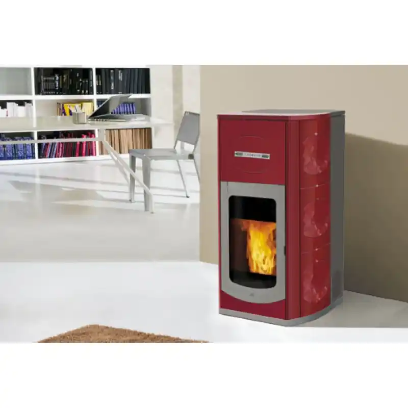 EDILKAMIN MONTREAL Pellet-Kaminofen, bordeaux, 656030 Preis Gesenkt