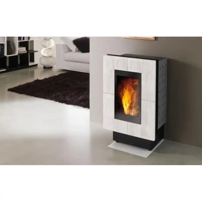 Neuheit EDILKAMIN FORMA Pellet-Kaminofen, hermetisch, Elfenbeinfarbe 656110
