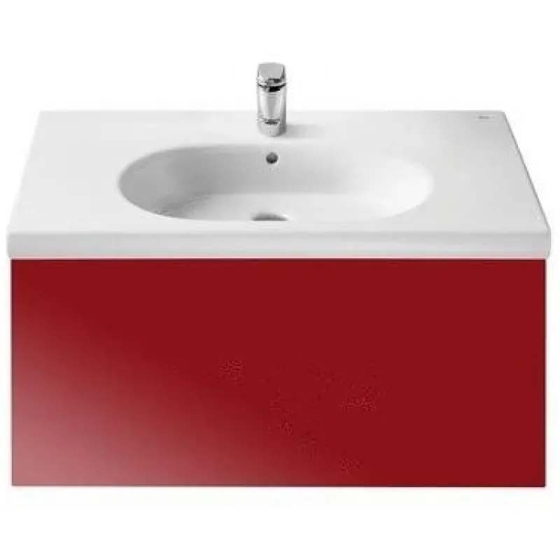 Abverkauf Roca Meridian Waschtisch mit Schrank, glanz rot 7855709997