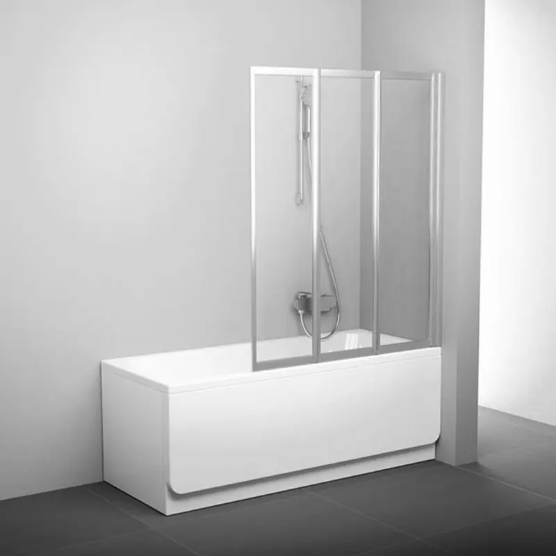 Neu RAVAK SUPERNOVA VS3 115 satin+transparent Badewannenabtrennung BeHappy 3-teilig 795S0U00Z1