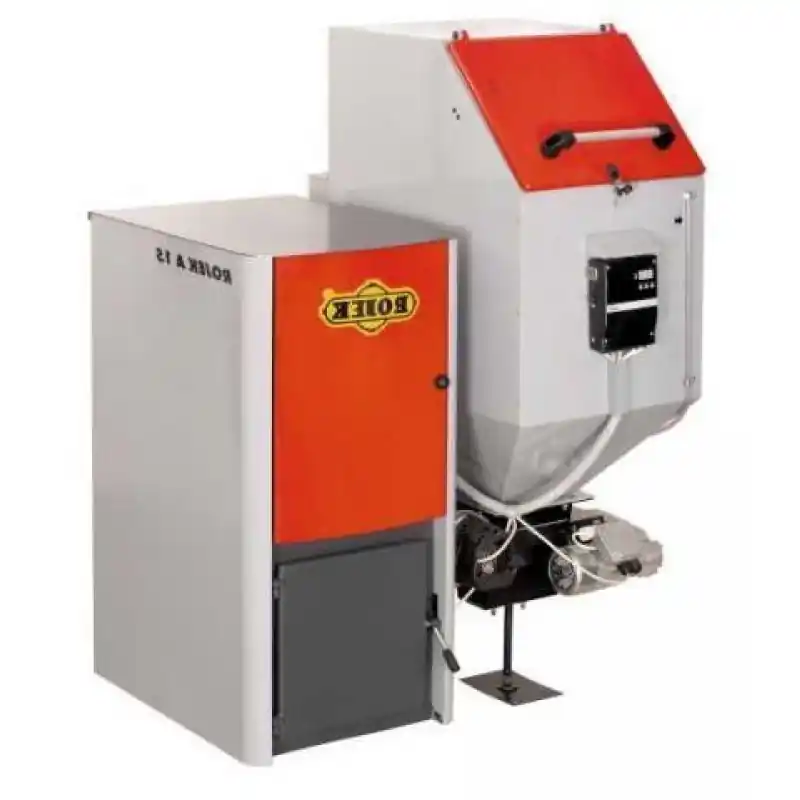 Expressversand Kessel ROJEK A 15 links Automatischer Warmwasserkessel für Holzpellets