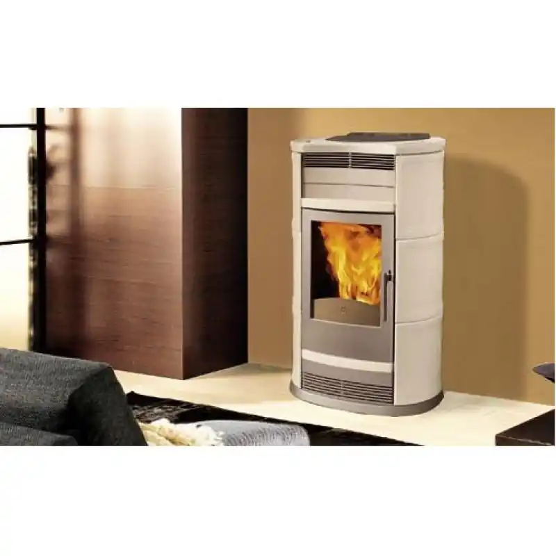EDILKAMIN NILO Pellet-Kaminofen, weiß 657030 Knallerangebot