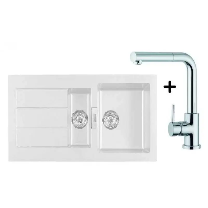 Franke SET T6 Tectonite Spüle SID 651 weiß + Küchenarmatur FN 0147 Neue Ware