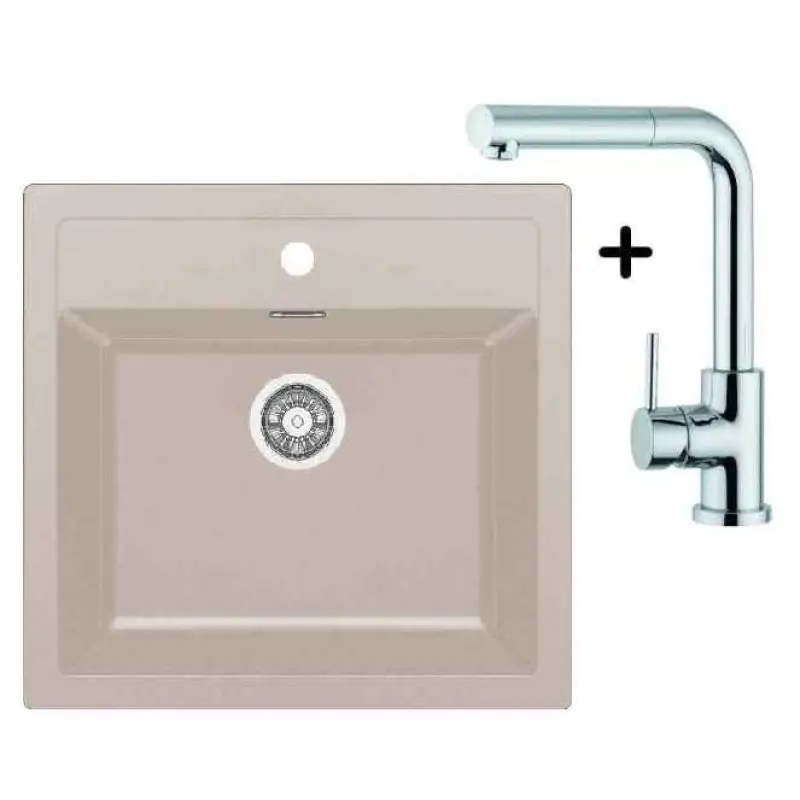 Versand Am Gleichen Tag Franke SET T12 Tectonite Spüle SID 610 cafe + Küchenarmatur FN 0147