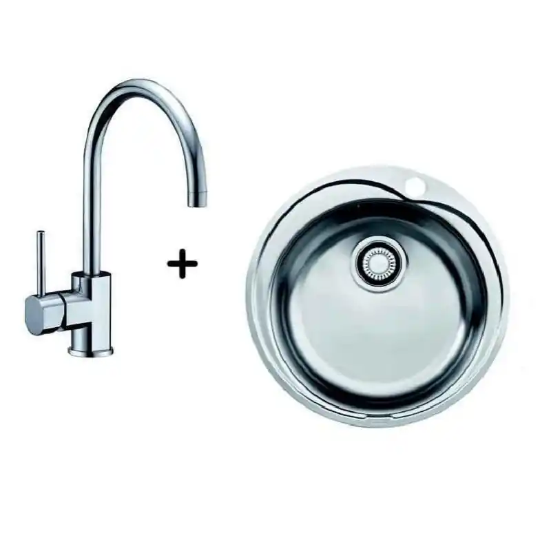 Franke SET N30 Edelstahlspüle RON 610-41 + Küchenarmatur FC 650 Beliebt