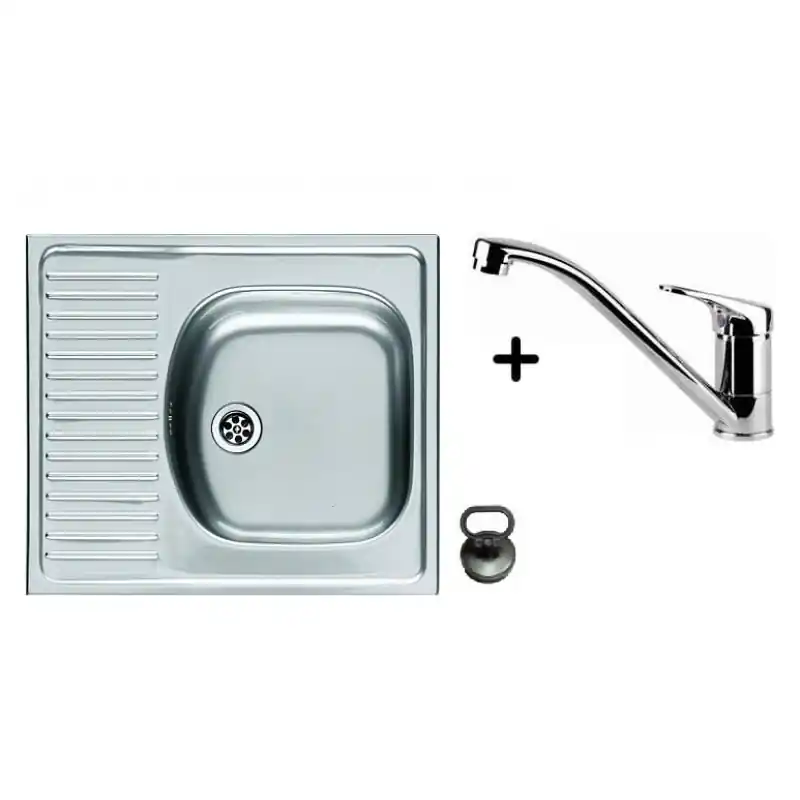 Franke SET N32 Edelstahlspüle ETN 611-58 + Küchenarmatur FB 250 Echt