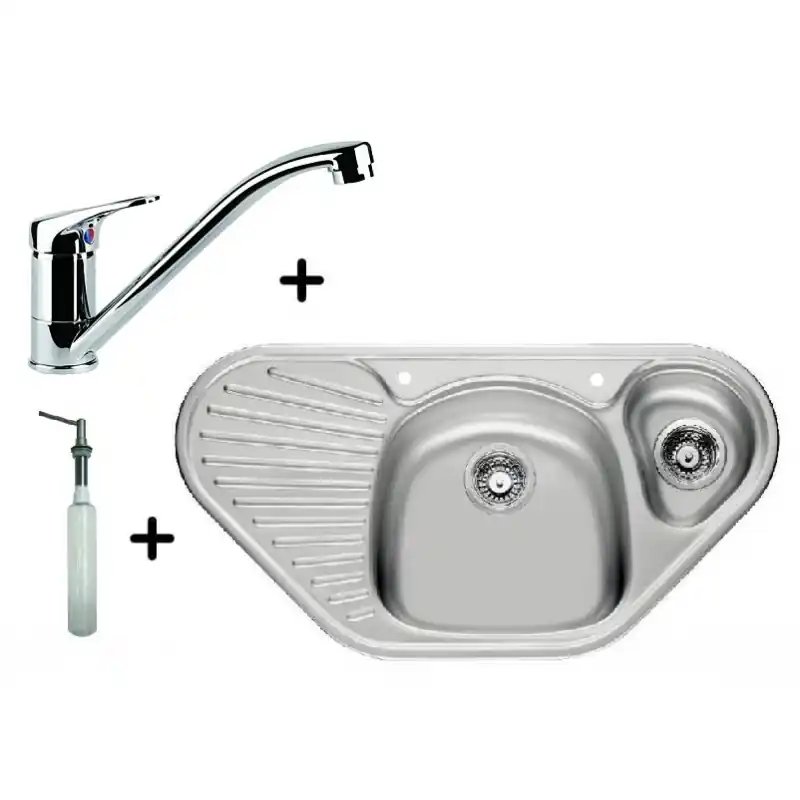 Beliebt Franke SET N40 Edelstahlspüle MON 651 E + Küchenarmatur FC 1839 + Spülmittelspender