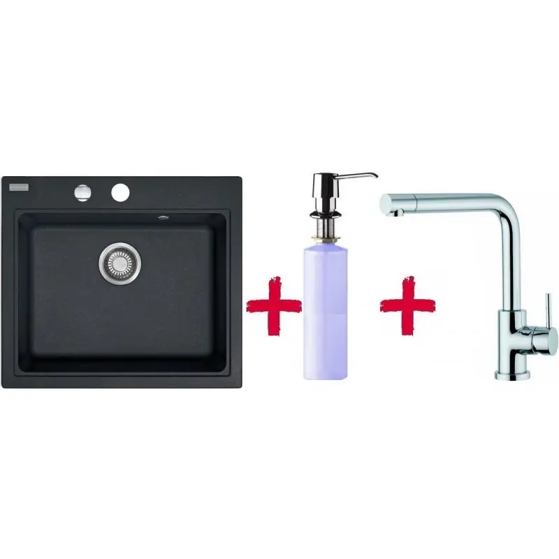 Online Kaufen Franke SET G35 Fragranit Spüle KSG 238.071 onyx + Küchenarmatur Samoa + Spülmittelspender