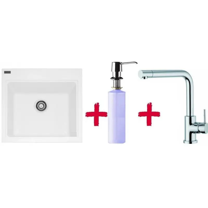 Franke SET G35 Fragranit Spüle KSG 238.094 weiß + Küchenarmatur Samoa + Spülmittelspender Direktkauf