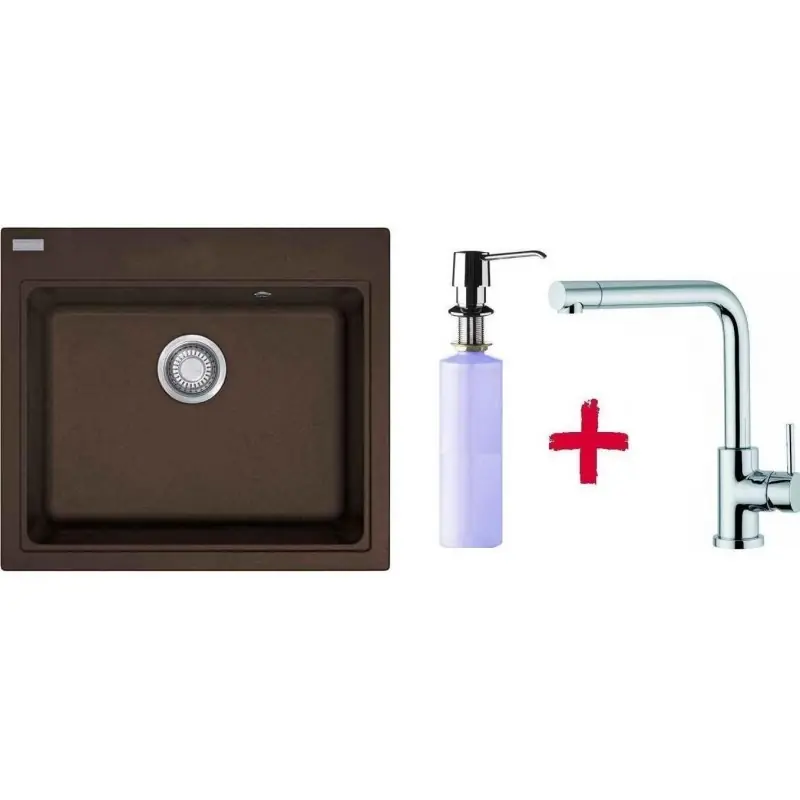 Franke SET G35 Fragranit Spüle KSG 238.073 Magnolia+ Küchenarmatur Samoa+Spülmittelspender Heißes Angebot