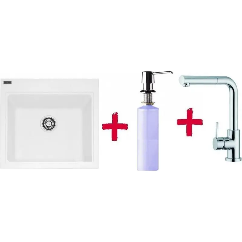 Franke SET G36 Fragranit Spüle KSG 238.094 weiß + Küchenarmatur FN0147 + Spülmittelspender Super-Preis