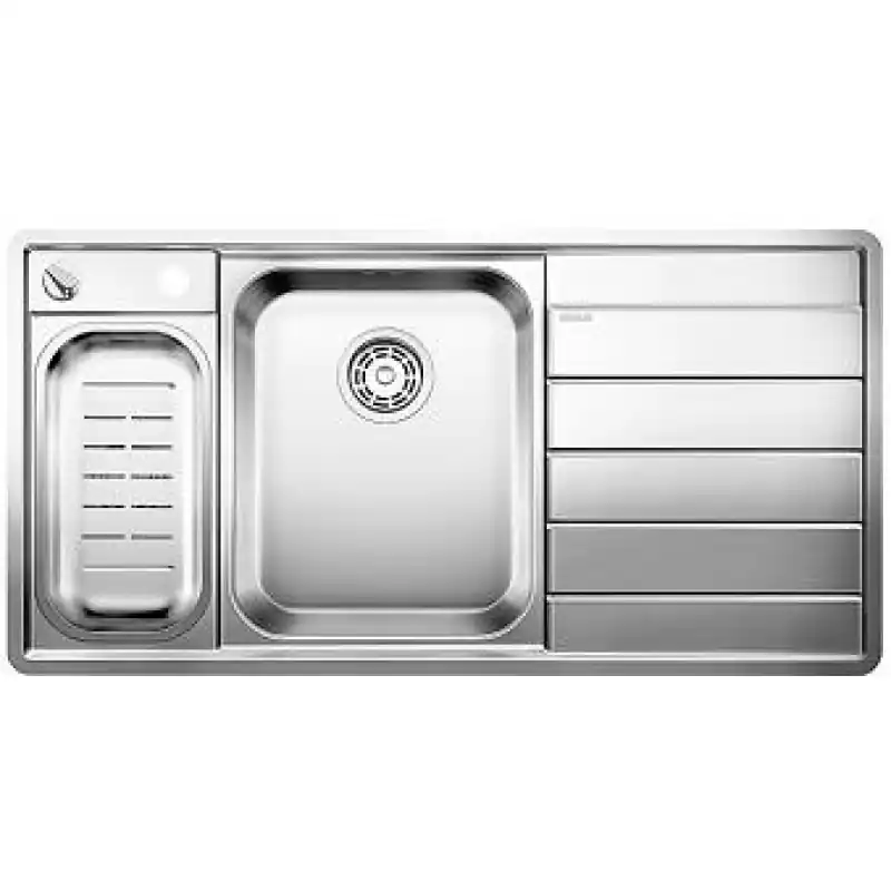 BLANCO Axis II 6 S-IF Edelstahl mit Zuberhör, Seidenglanz, links 516530 Direkt Vom Hersteller