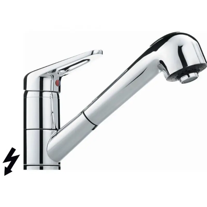 Franke Armatur 741 Zugauslauf Chrom, mit Schlauchbrause, Niederdruck , 115.0007.297 Heißes Angebot