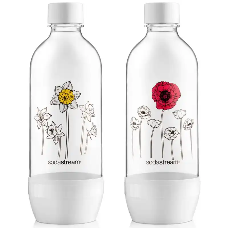 SODASTREAM Mehrwegflasche JET 2 x 1 l BLUMEN IM WINTER Schneller Versand