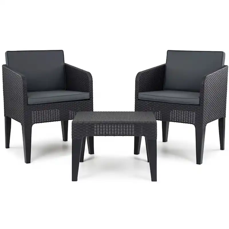 Direkt Vom Hersteller KETER COLUMBIA Balkon-Set, Rattan-Optik, graphit/grau 17205968