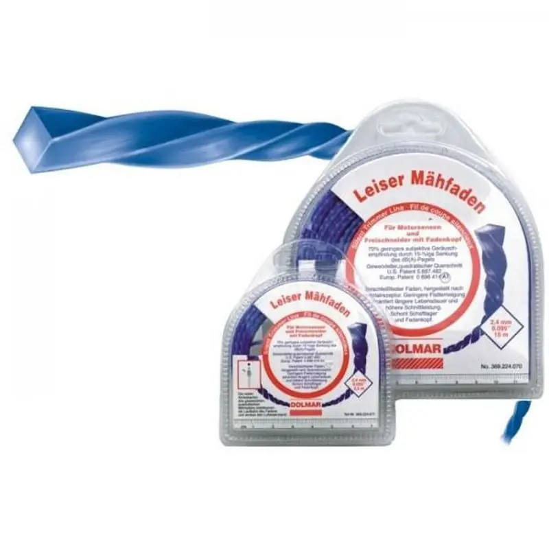 Markenware Dolmar 369224072 Nylonfaden 2,4 mm, 120 m, blau, leise, eckig