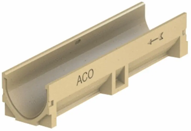 Top-Seller ACO Self Euroline Entwässerungsrinne 0,5 m, H=9,7 cm, ohne Rost 38502