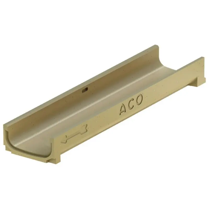 ACO Euroline 60 Flachrinne 0,5 m, H=5,5 cm, ohne Rost 320276 Neu