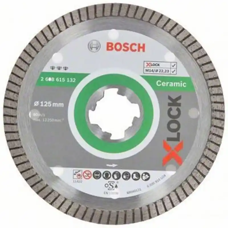 BOSCH X-LOCK Diamanttrennscheiben Best for Ceramic 125 x 22,23 x 1,4 x 7 mm 2608615132 Must-Have